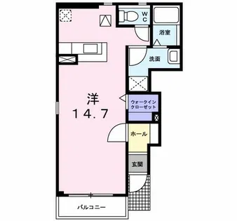 ミニョン1番館【1階】の間取り