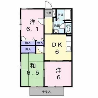 サンフローラ【1階】の間取り