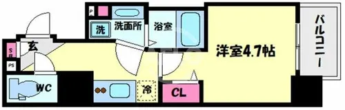 ファーストフィオーレ心斎橋イーストⅢ【3階】の間取り
