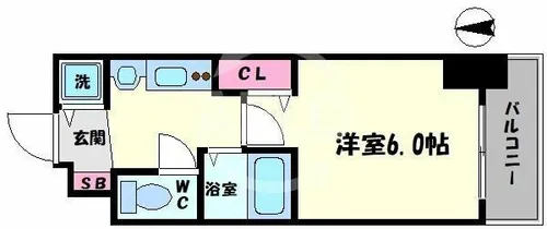 プレサンス東本町Vol.2【5階】の間取り