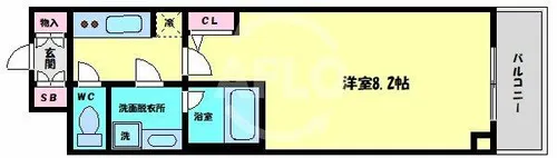 Fortuney大手前【15階】の間取り