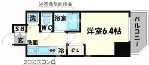 プレサンス心斎橋ラヴィ【2階】の間取り