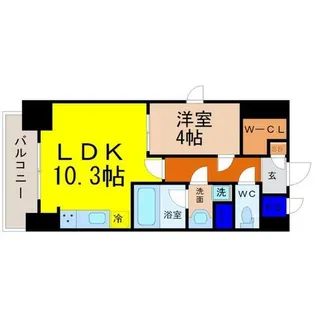 ルノンドームA【3階】の間取り