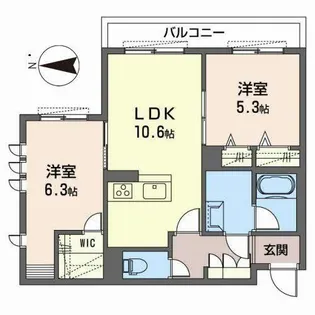 シャーメゾン くらがり坂【0202号室】の間取り