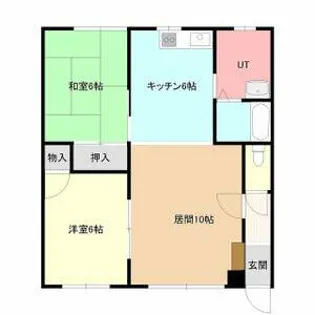 土本マンションB【2階】の間取り