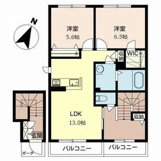 シャーメゾンMSK【A201号室】の間取り