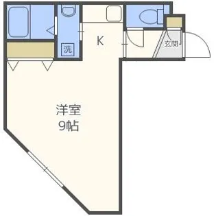 エヴァンスコート南1条【4階】の間取り