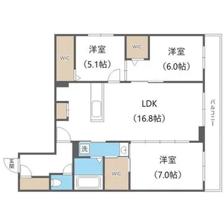 CARRERA行啓通【3階】の間取り