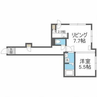 ルナクレシエンテ琴似【405号室】の間取り