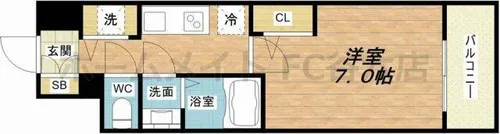 エスリード松屋町SOUTH【11階】の間取り