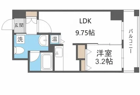 レジディア大通西【9階】の間取り