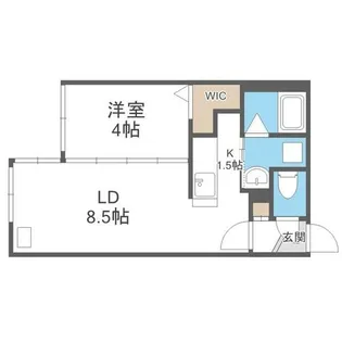 ラフィーネ南3条【2階】の間取り