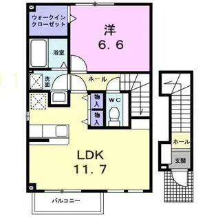 ハウススマイル【2階】の間取り