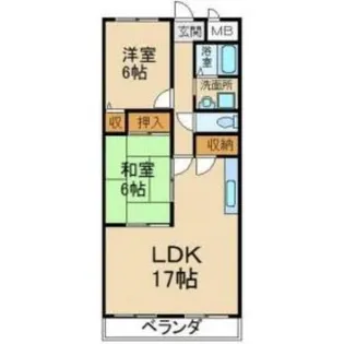 サンハイツ寝屋川【4階】の間取り