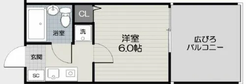 パシフィック大今里【3階】の間取り