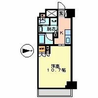 カスタリア栄【4階】の間取り