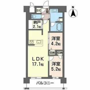 ヴァンベール江坂公園【10階】の間取り