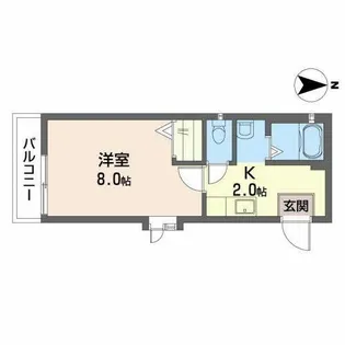 シャーメゾン桂【0201号室】の間取り