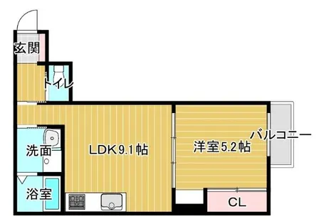 LuXe京橋【3階】の間取り
