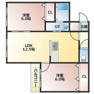 Land schaft(ランドシャフト)33【202号室】の間取り