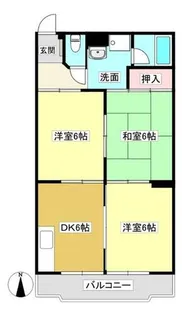 若草ハイツ【302号室】の間取り