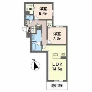 ロンドヴェルチュ川名【0103号室】の間取り