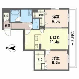 grand le bois【0401号室】の間取り
