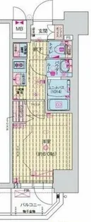 プレサンス新深江ディレット【5階】の間取り