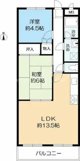 ジュネス北六甲【4階】の間取り