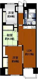 鴫野コーポ四号棟【9階】の間取り