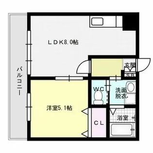 フェリスタ博多駅南【302号室】の間取り
