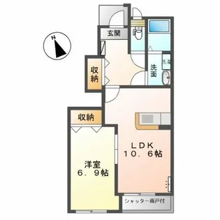メルヴェール【1階】の間取り