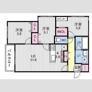 Aster本通15【3階】の間取り
