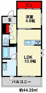 シャーメゾン竪町【101号室】の間取り