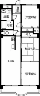 ハートウッド勝川【4C号室】の間取り