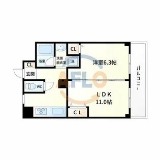ラ・フォーレ駒川【3階】の間取り