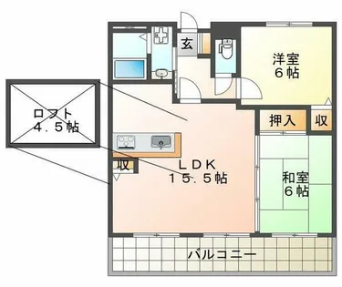 プレステージ垂水ジェームス山【6階】の間取り