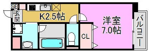 コージーコート【4階】の間取り