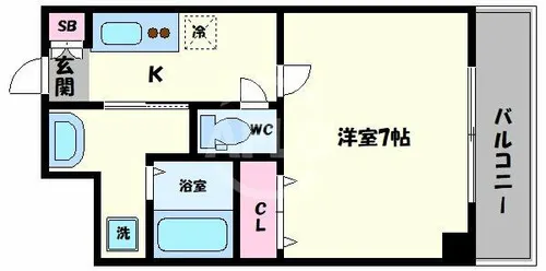 ラ・ヴィラ阿倍野【2階】の間取り