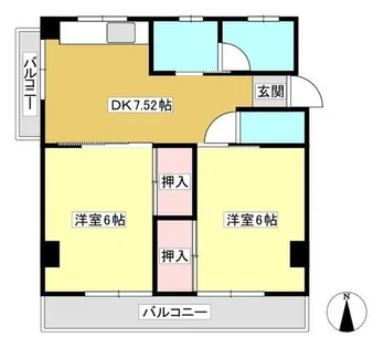 ハイツ共福【302号室】の間取り