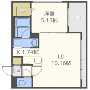 Grato平岸【1階】の間取り