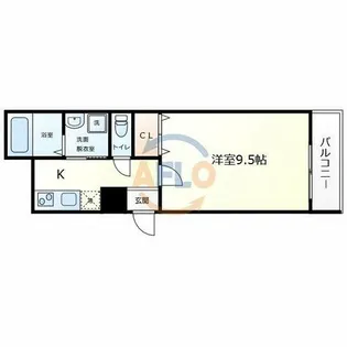 フジパレス遠里小野Ⅱ番館【1階】の間取り