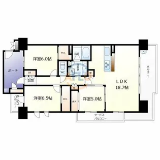 ジオ福島野田The Marks【17階】の間取り