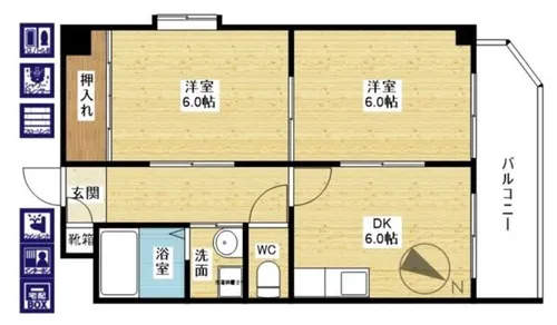 コンフォート井高野【3階】の間取り
