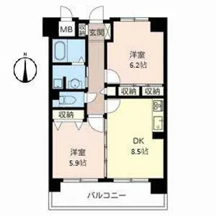 ブルーメナウ【0302号室】の間取り