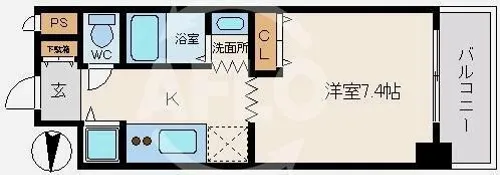 KDXレジデンス難波【503号室】の間取り