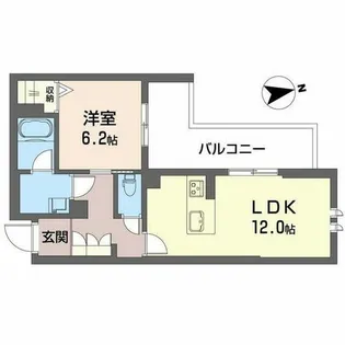 ジェイエイチエスプレミア学園前【2階】の間取り
