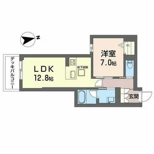 ジェイエイチエスプレミア学園前【1階】の間取り