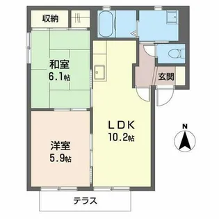 エフ・メゾン A・B【A101号室】の間取り