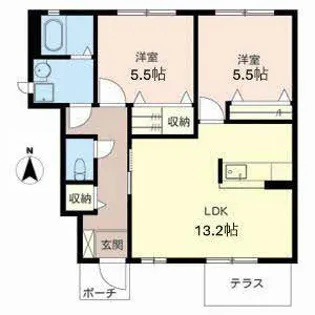 ラフィナートB・C【1階】の間取り